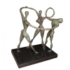 ALFREDO CESCHIATTI - As três graças - Escultura em bronze com base de mármore - 80 x 110 x 135 cm com base - assinada - Com selo