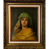 LEON HERBO - Pintor belga (1850/1907) Catalogado no Benezit e estudou na escola de Bruxelas . =Madalena - Óleo sobre madeira - 40x32 cm - ACIE (Coleção do Professor e Dr. Luiz Fernando da Costa e Silva)<br /><br />