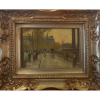 GIUSEPPE DE NITTIS - Pintor italiano (1846/1884) - pintor de gênero e paisagens, estudou no Instituto de Belas Artes de Nápoles.Expôs em Florença com o pintor Macchiaroli, daí mudou-se para Paris. Teve gram sucesso na Europa entre os pintores da arte mundana e participou da 1a. exposição impressionista, =Paisagem - óleo sobre madeira - 22,5x32,5 cm - ACIE (Pintor Italiano convidado para participar da exposição Impressionista na França em 1875) - Com Selo da Galeria J.J. Patrickson & Son LTD. - Chelsea, Inglaterra -(Coleção do Professor e Dr. Luiz Fernando da Costa e Silva)<br />