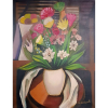 E. DI CAVALCANTI, Vaso com flores - Óleo sobre tela - 65x54 cm - ACIDe VERSO