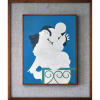 Milton Dacosta - Figura e Pássaro - Óleo sobre tela - 35 x 27 CM - Assinatura canto inferior direito - 1970