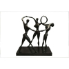 ALFREDO CESCHIATTI - As três graças - Escultura em bronze com base de mármore - 80 x 110 x 135 cm com base - assinada - Com selo