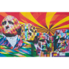 EDUARDO KOBRA - Monte Rushmore - Tinta spray sobre tela - 152x233 cm - a.c.i.d./a.n.v. - Acompanha Documento de Autenticidade emitido pelo Estúdio Kobra