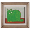GUSTAVO ROSA - Gato Verde - Óleo sobre tela - 53 x 64cm - ACID e VERSO 1989