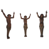 Cariátide Continental (I-II-III): Escultura com forma de tronco de mulher, despida, braços erguidos e barriga para frente, como se segurasse algo. 03 (três) cariátides. Dimensões 200 x 65 x 70 cm.