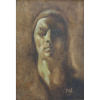 Ismael Nery<br>Figura<br>óleo sobre tela<br>42 x 29,5 cm<br>assinada canto inferior direito<br>1924
