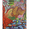 Henrique Oliveira (1973) - Girandaia - óleo e cera sobre tela - 120 x 100 cm - assinada no verso - 2011
