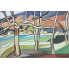 Aldo Bonadei ( 1906 - 1973 ) Paisagem - óleo sobre tela - 55 x 81 cm - assinada canto inferior direito - 1971