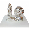 <p>Jeff Zimmerman (1968 - ) - vidro e prata - 68 x 20 x 20 cm54 x 40 x 38 cm e 67 20 x 20 cm - assinada</p>