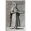 Gravura - aprox. Séc XVIII - Gentill Femme Perotte Frangue - Medidas 34 x 36,5 cm