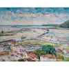 Ricardo Krieger - Barra do Porto de Itajai - SC - Óleo sobre tela - Medidas 110 x 140 cm - Assinado e datado 1991 no verso