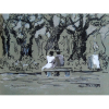 Paul Garfunkel - Os Namorados da Praça da República - Litogravura original aquarelada à mão, editada em papel Superwhite em 1954 - Medidas 32 x 23 cm - Assinada no cid