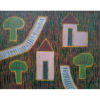 Mario Rubinski - Acrílica sobre madeira industrializada - Medidas 38 x 48 cm - Assinado