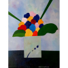 ALDEMIR MARTINS - Vaso com flores - acrílico sobre tela - Medidas: 80 x 60 - assinado no canto inferior direito e no verso - São Paulo 2000 - Com Certificado de Autenticidade emitido pelo Estúdio Aldemir Martins