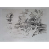 Roberto Burle Marx - Circunvolução Marinha - Gravura em metal PA- Medidas da impressão 39 x 59 cm - Assinada e datada de 1987 - leves vincos