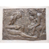 João Turin - Baixo relevo em bronze com moldura em mármore italiano - Medidas 26 x 36 cm - Assinado no cid 