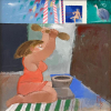 Floriano Teixeira - Óleo sobre tela - Medidas 40 x 40 cm - Assinado e datado 