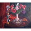 Kurt Boiger - natureza morta com flores - óleo sobre tela - Medida interna 67 x 79 - Medida externa 90 x 102 cm <br />