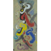 <p>Max Ackermann (Alemanha 1887-1975) - Técnica mista - Medidas 46 x 23 cm - Assinado</p>