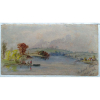 WILLIAM LLOYD (1822-1905) - Engenheiro inglês e pintor viajante - Aquarela sobre papel - Medidas 7,7 x 14,5 cm - Ano 1948 - Ex-Coleção Prof. Newton Isaac da Silva Carneiro