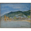 Bruno Lechowski – Paraty – Rj década de 30 - Pintura – óleo sobre tela colado sobre cartão.<br />Assinado cid e datado de 1932. Medidas 22x27cm.