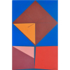 Abelardo Zaluar – Pintura sobre tela e colado sob madeira-criada em 1976 , com o título “Quadrado Luz”, assinado na frente e no verso. Medidas 87x57cm