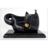 Inos Corradin - Escultura em Bronze – Gato -Assinado e numerado pelo artista. Acompanha Certificado de Autenticidade emitido pelo Artista. Medidas 11 x18x10cm