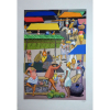 Carybé - Feira - serigrafia em cores assinada pelo artista - Medidas 72 x 50