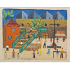 Rosina Becker do Valle - Pintura sobre cartão de alta gramatura - Assinada e datada de 1964 - Medidas 29 x 36 cm