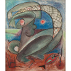 ANTONIO BANDEIRA<br>A PESCADORA<br>54 X 45 - ÓLEO SOBRE TELA - 1949 - ACID