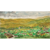 ALBERTO DA VEIGA GUIGNARD - PAISAGEM MINEIRA - 34 X 61,5 - O.S.M - DÉC 50 - ACID