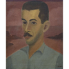 José Pancetti - Retrato de Hernani - 46 x 38 - Óleo sobre tela - Acid - Dec. 40