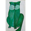 Aldemir Martins - Gato verde. Nanquim e guache sobre papel, 49x31,5, 1967, A.C.I.E. Com moldura e certificado do Instituto<br />