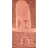 Alfredo Volpi - Fachada. Matriz de gravura em cobre, 68,5x34,5 cm, déc 80. Com certificado do editor de gravuras do Volpi