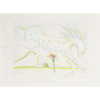 Salvador Dali - Le cheval et le loup - 39-250. Gravura em metal, 56,5x76,5 cm, 1974, A.C.I.D. Sem moldura