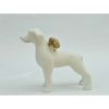 Gustavo Grecco - Cachorro em resina, 20x20x8, 700g - cachorro branco com uma pulga impressa em impressora 3D