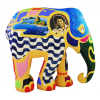 Obra: Caminhos da Manada/ Artista: Almeida Reis<br><br>Entidade beneficiada: Elephant Family (www.elephant-family.org)<br><br>Justificativa: Minha inspiração para o Caminhos da Manada foi a distância dos pontos turísticos da cidade do Rio de Janeiro com os caminhos contemporâneos que os elefantes irão trilhar nas ruas da cidade. Para isso, idealizei a composição com cenas de pontos turísticos da Cidade Maravilhosa e sua cultura ligadas por caminhos como os visualizados num GPS.Caminhos da Manada são as novas trilhas a serem percorridas pelo Brasil e pelo mundo. <br><br>Uso: Interno e Externo - Medidas: Altura 144 cm - Comprimento 173 cm - Largura 104 cm - Peso 35 kg<br><br>Materiais: Fibra de vidro, tinta acrílica e verniz PU.<br><br>*A escultura de elefante é leiloada sem a base*