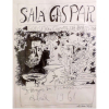 Pablo Picasso sala Gaspar litografia original 1961 - 80x60 assinada na chapa.