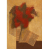 Carlos Scliar - Vese. Flores vermelhas III. Dimensão:75x55. 1971