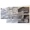 Lucas Länder - Descriptive Landscape #4, 2018. 19 peças Grafite e nanquim sobre papel com veladura em encáustica de parafina sobre suporte de madeira. Dimensões: Composição completa 118 x 210 cm (21 peças)