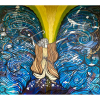 Rogério Fernandes - A Abertura do Mar Vermelho - 170 x 190 cm - Acrílica sobre Tela - Ass. CID - 2022 - Doação do próprio artista, que a produziu especialmente para este Leilão