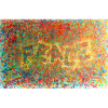 <p>Chico Coelho - Golden Peace - Spray Painting  - 147,3 W x 81,3 H x 0,5 D cm</p>