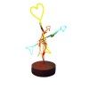 <p>Neon em estrutura de ferro, base redonda, transformador bivolt e interruptor de abajur</p>