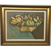 Carlos Scliar - BANANAS NA GAMELA, VINIL E COLAGEM ENCERADOS SOBRE TELA- 1983 - NAS MEDIDAS DE 55x75cm
