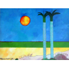 Aldemir Martins – Marinha com Coqueiros – AST – 60 X 80 cm – Data: 2003 