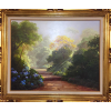 ALEXANDRE REIDER - PAISAGEM - O.S.T. NAS MEDIDAS DE 80X100 . OBRA COM BELA MOLDURA ENTALHADA E DOURADA.