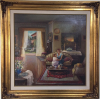 GOLB CARVALHO - LINDO QUADRO , O.S.T. , NAS MEDIDAS DE 100X100 E COM MOLDURA APROX. 140X140 . 