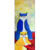 Aldemir Martins – Dois Gatos – AST – nas medidas de 85 X 35 cm – Data: 2000 . Certificado de Autenticidade emitido pelo Estúdio Aldemir Martins