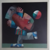 INOS CORRADIN, equilibrista, óleo sobre tela, 80x80cm, sem moldura 