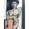 Aldemir Martins - Auto Retrato - Nanquim Sobre Papel - 64 X 47 cm - 1965 - Acompanha Certificado de Autenticidade emitido pelo Estúdio Aldemir Martins 